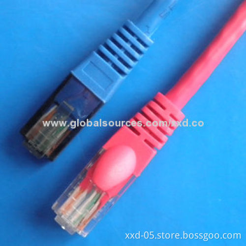 UTP 26AWG RJ45 Connector Stranded Copper Twisted Pair Cat5e Patch Cord Cable, PVC Jacket